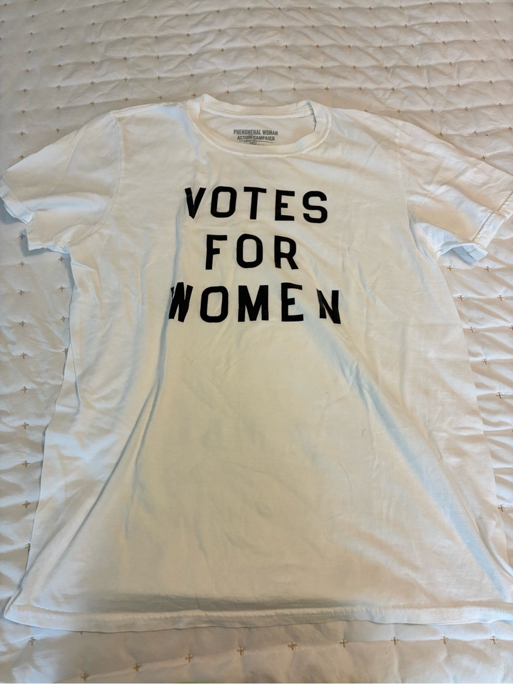 Votes For Women White Graphic Tee by Pednancal Woman